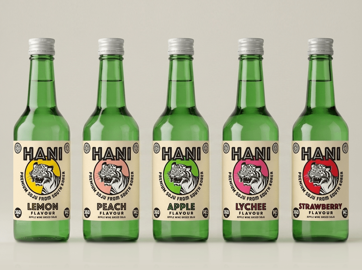 HANI Soju green bottle export OEM lineup
