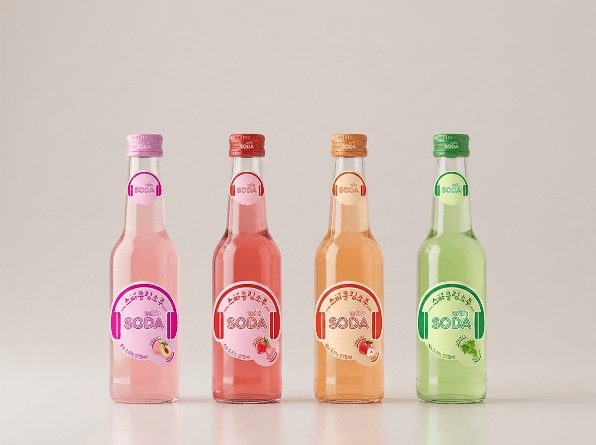 With Soda 275ml glass bottle RTD export OEM lineup